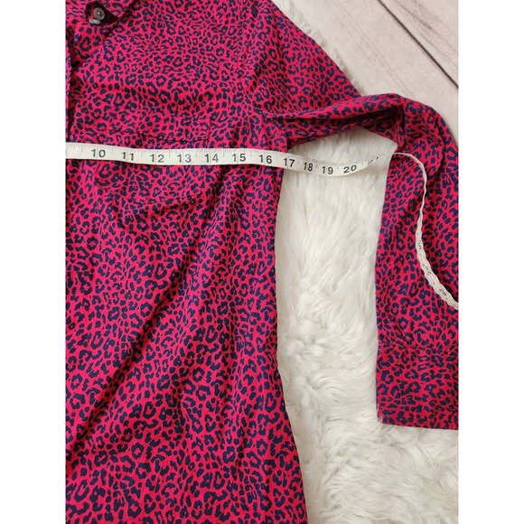 J.Crew Womens Button Front Shirt Multicolor Leopard Long Sleeve Stretch XS - Picture 3 of 6